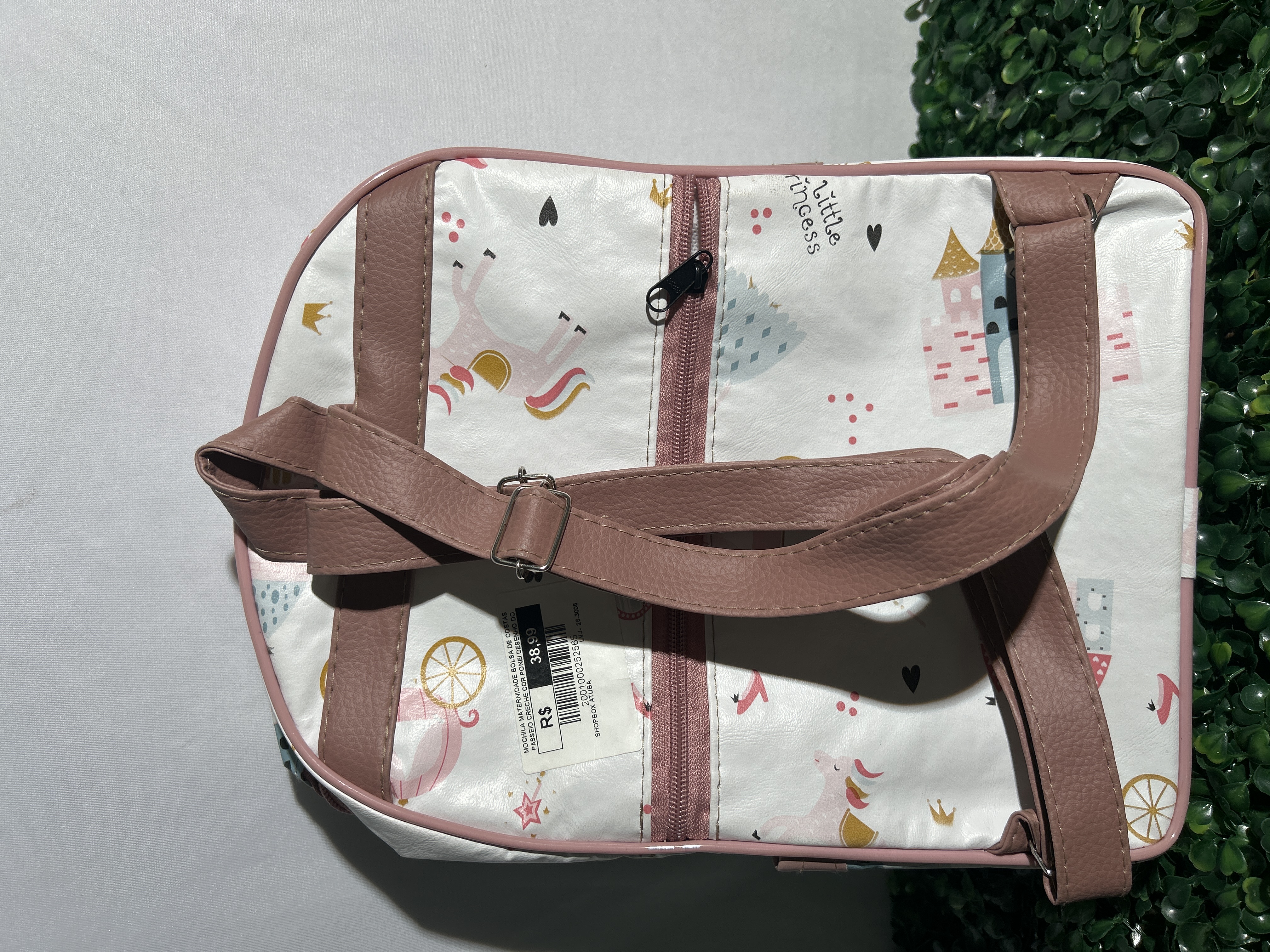 Mochila maternidade desenho pônei miniatura 2
