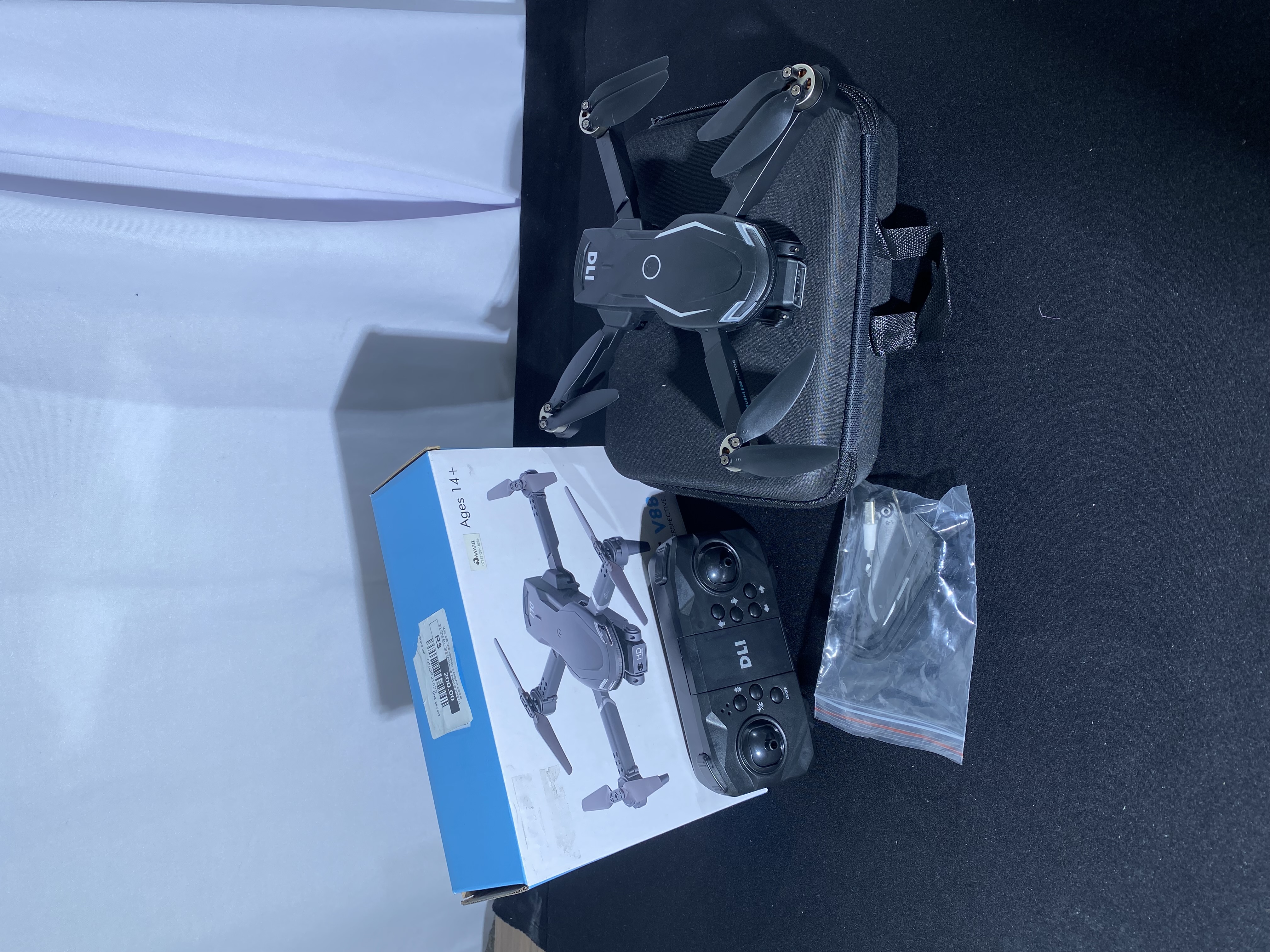 Mini drone v88pro câmera zoom miniatura 2