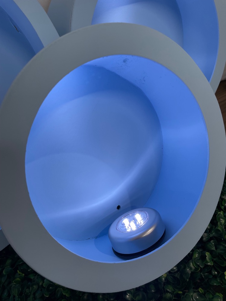 Trio nichos c/ Led infantil mdf miniatura 3