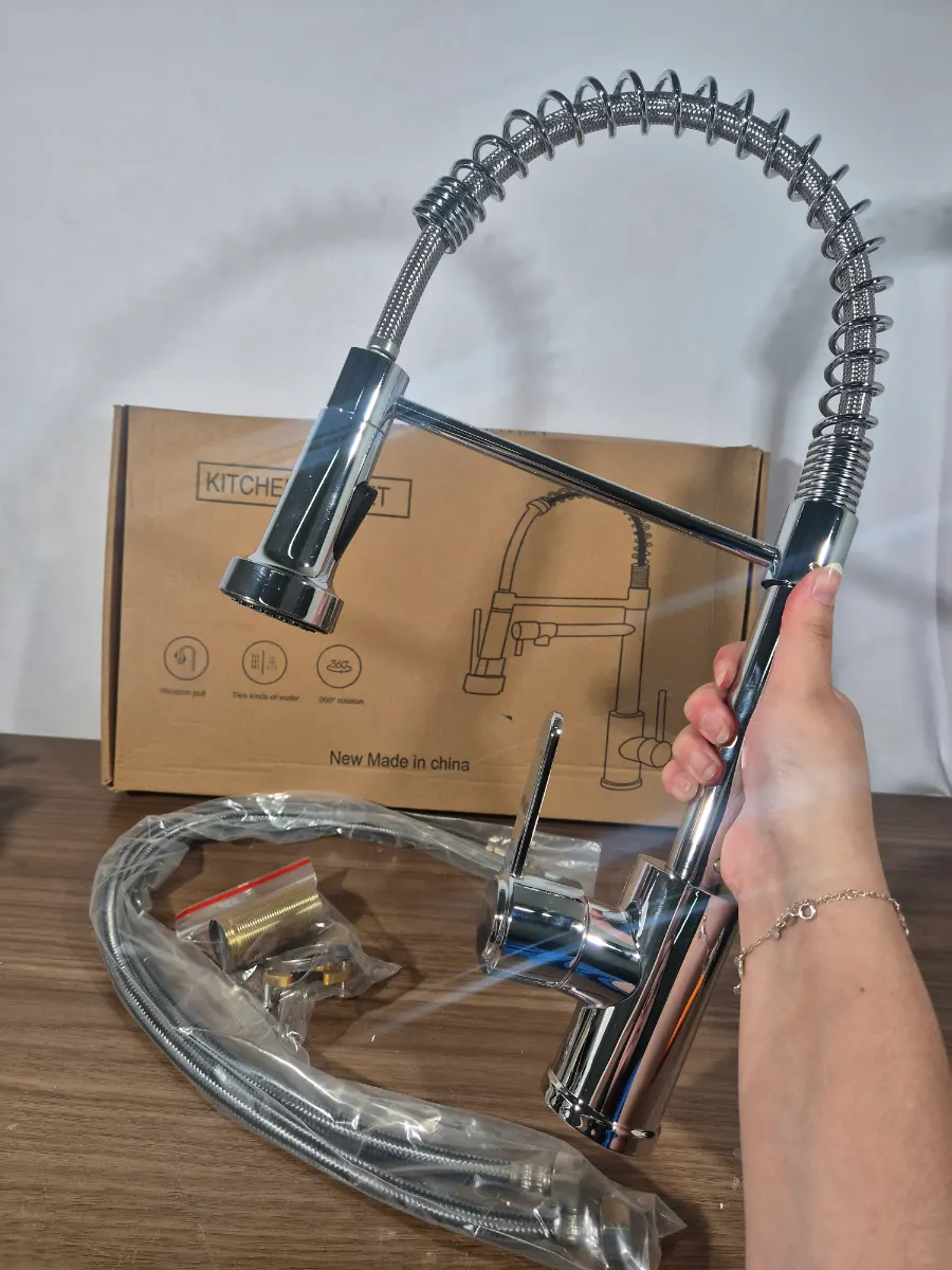 Torneira de bancada gourmet aço inox prata