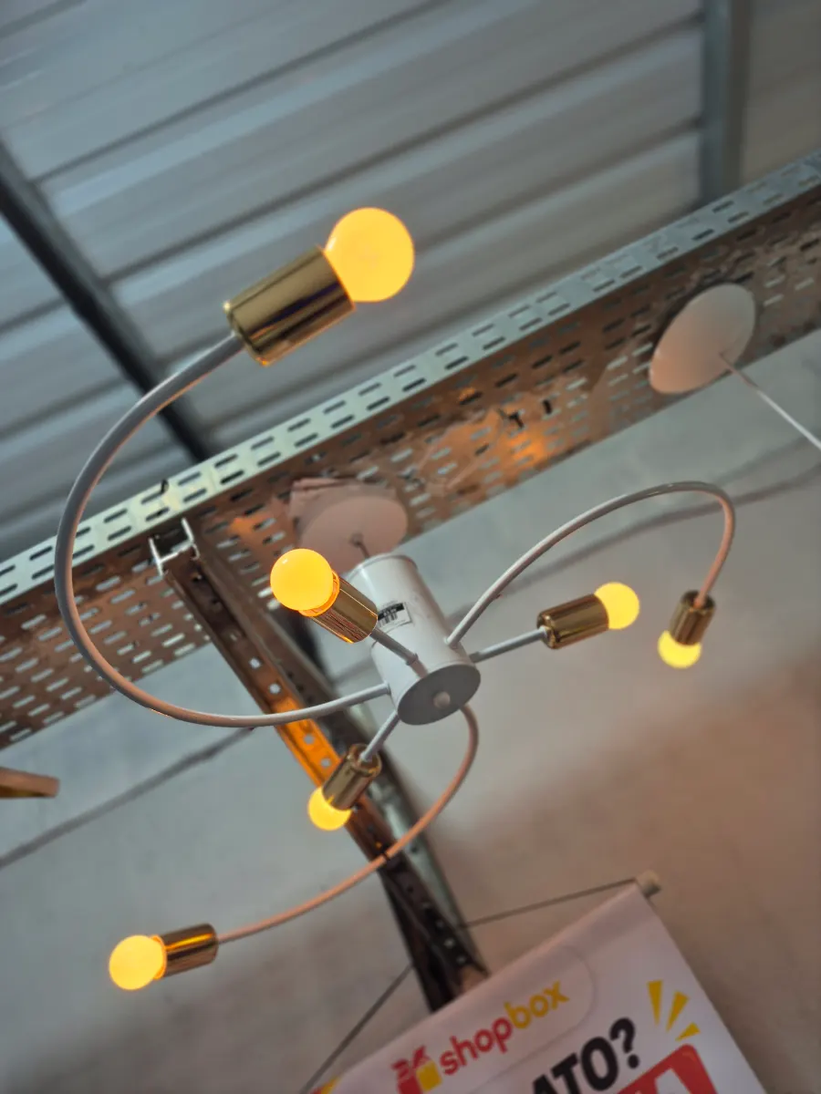 Luminária lustre moderno 6 lâmpadas
