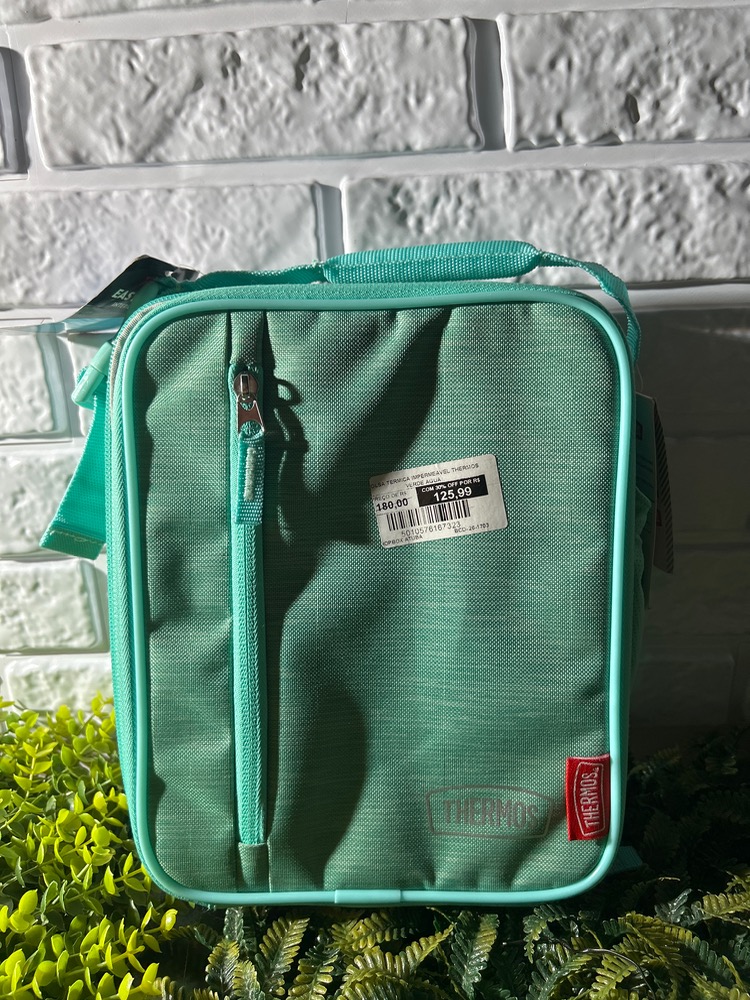 Bolsa térmica impermeável thermos verde água