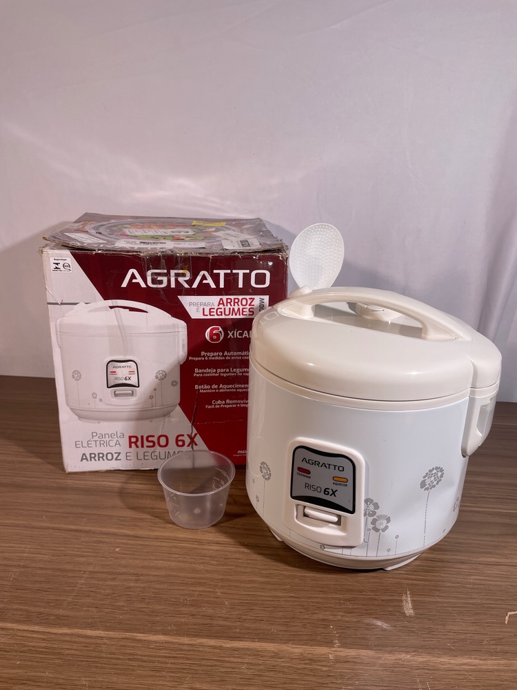 Panela elétrica de arroz agratto 6 xícaras 400w