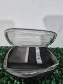 Estojo box 2 divisórias escolar preto liso miniatura 2